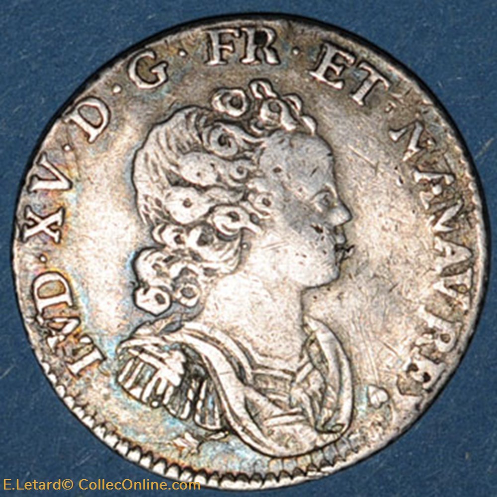 monnaies europe medievale france royales dixieme ecu vertugadin 1717 g