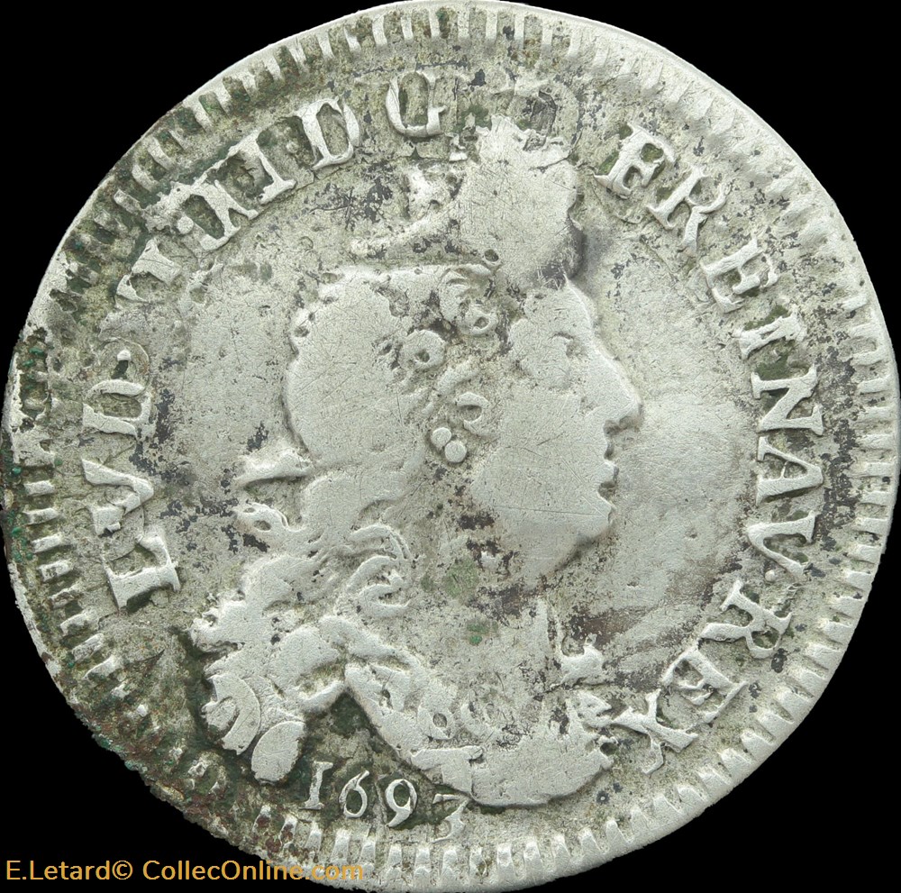 monnaies europe medievale france royales quatre sols aux 2l 1693 d