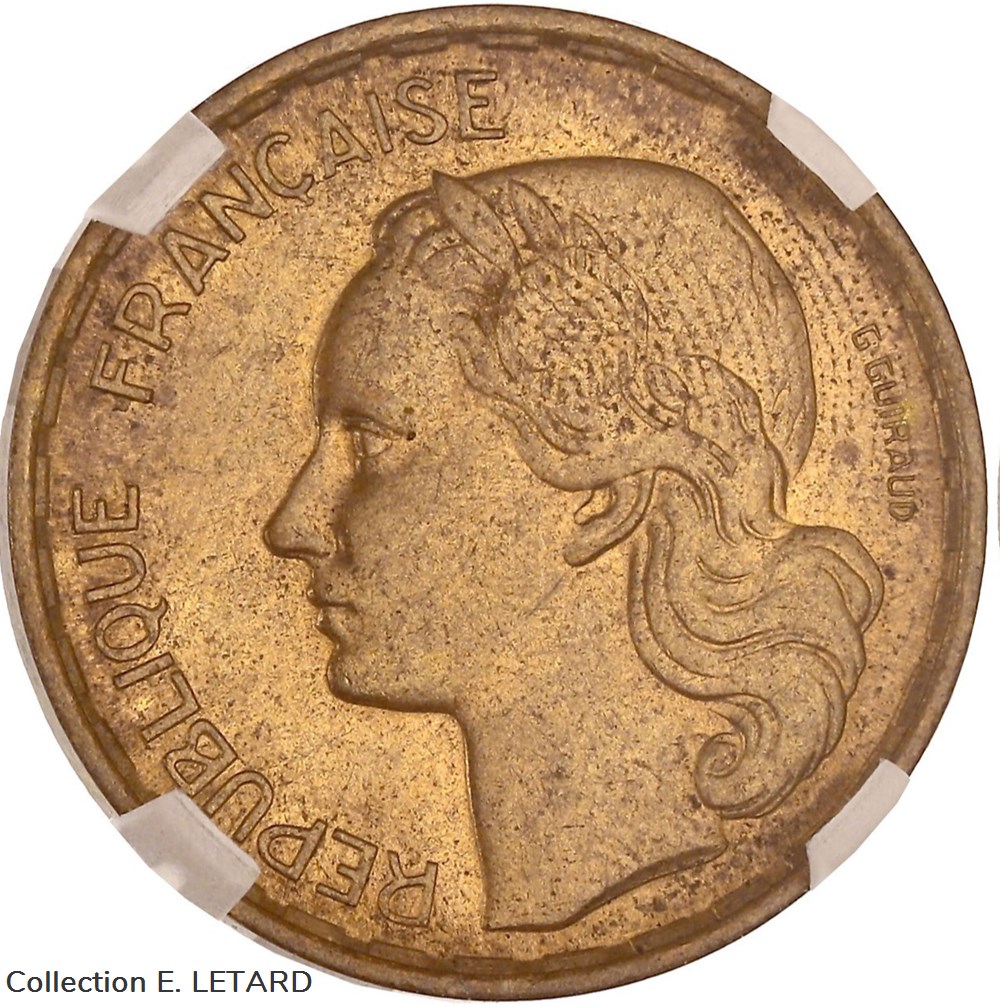 Vingt Francs Guiraud - 4 faucilles monnaies monde france vingt francs guiraud 4 faucilles