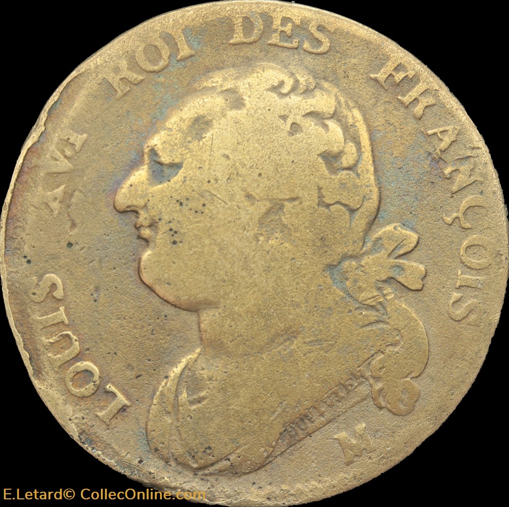 Constitution - 12 Deniers François 1792 Toulouse monnaies monde france constitution 12 deniers francois 1792 toulouse