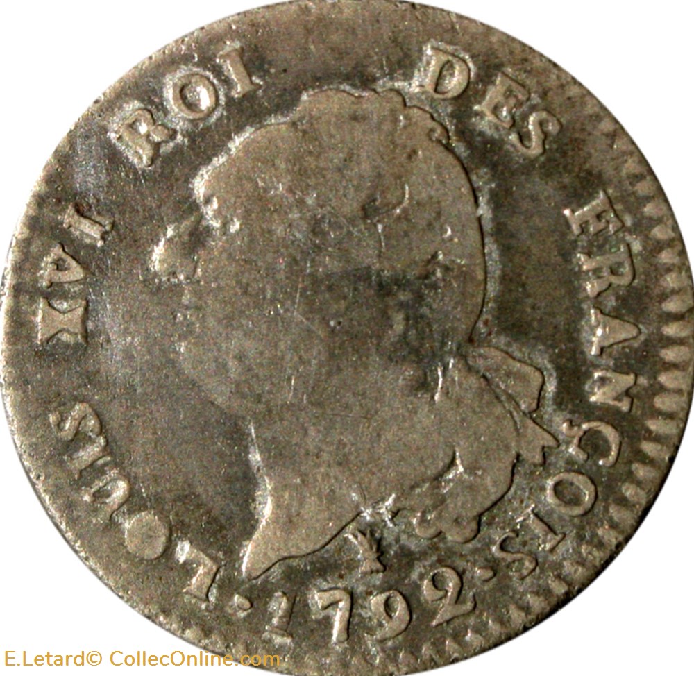 monnaies monde france constitution 30 sols francois 1792 limoges