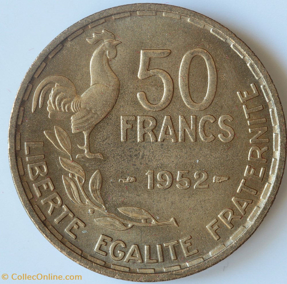 Cinquante Francs Guiraud monnaies monde france cinquante francs guiraud