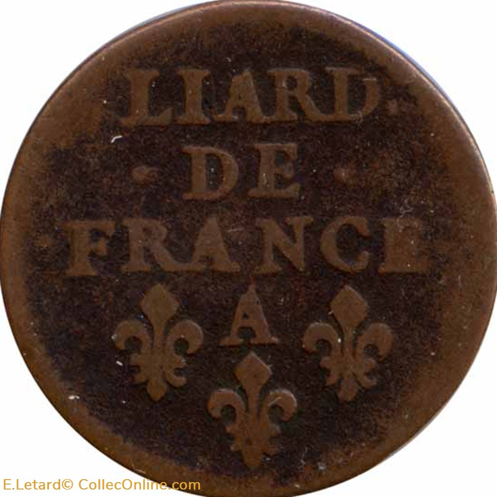 Liard de France au buste juvénile 1655 A monnaies europe medievale royales liard de france au buste juvenile 1655 a