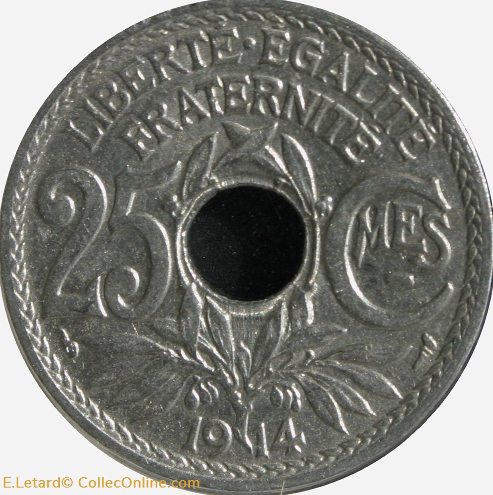Vingt-Cinq Centimes soulignés Lindauer monnaies monde france vingt cinq centimes soulignes lindauer