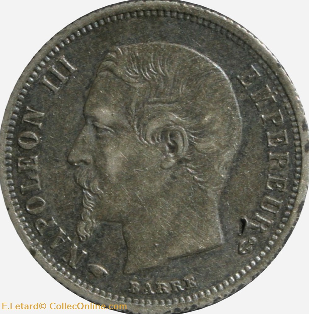 Napoléon III - 50 Centimes Tête nue - 1858 A monnaies monde france napoleon iii 50 centimes tete nue 1858 a