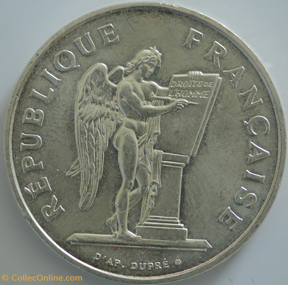 monnaies monde france cent francs droits de homme