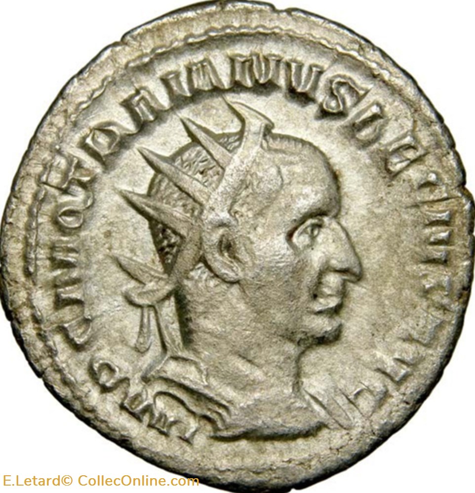 Tranjan Dèce - Antoninien monnaies antiques romaines imperiales et republicaines tranjan dece antoninien