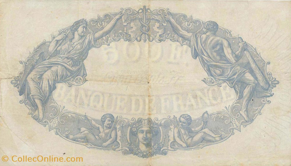 500 Francs Bleu et rose billets 500 francs bleu et rose