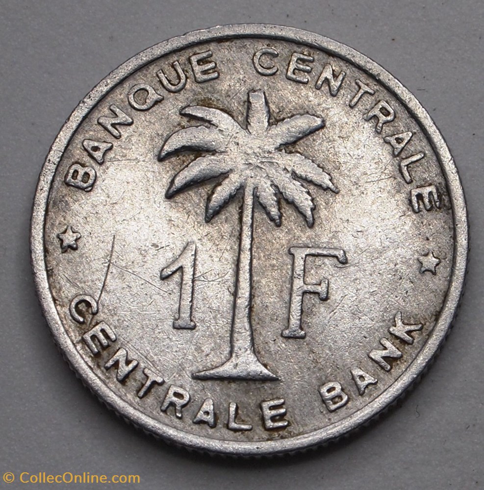 1 Franc - 1958 monnaies monde congo 1 franc 1958