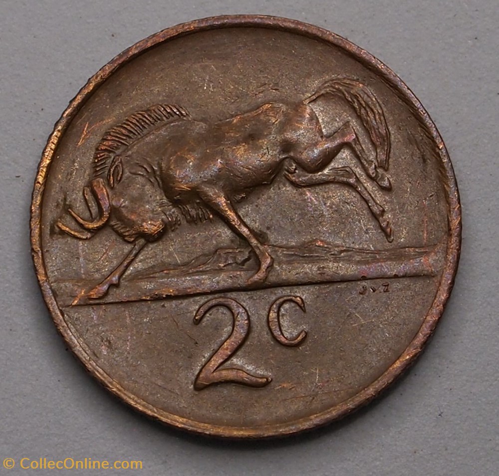 monnaie monde afrique du sud 2 cents 1976