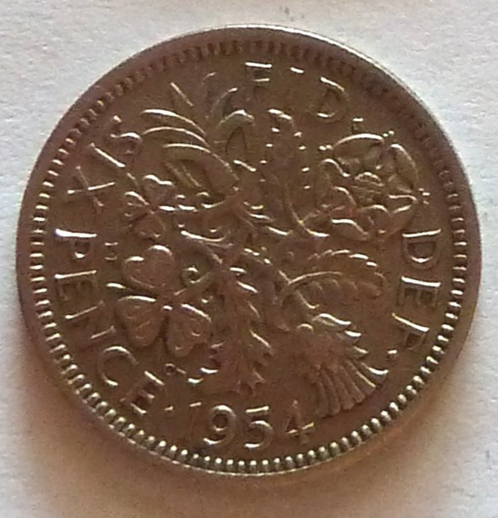 6 Pence - 1954 monnaies monde royaume uni 6 pence 1954