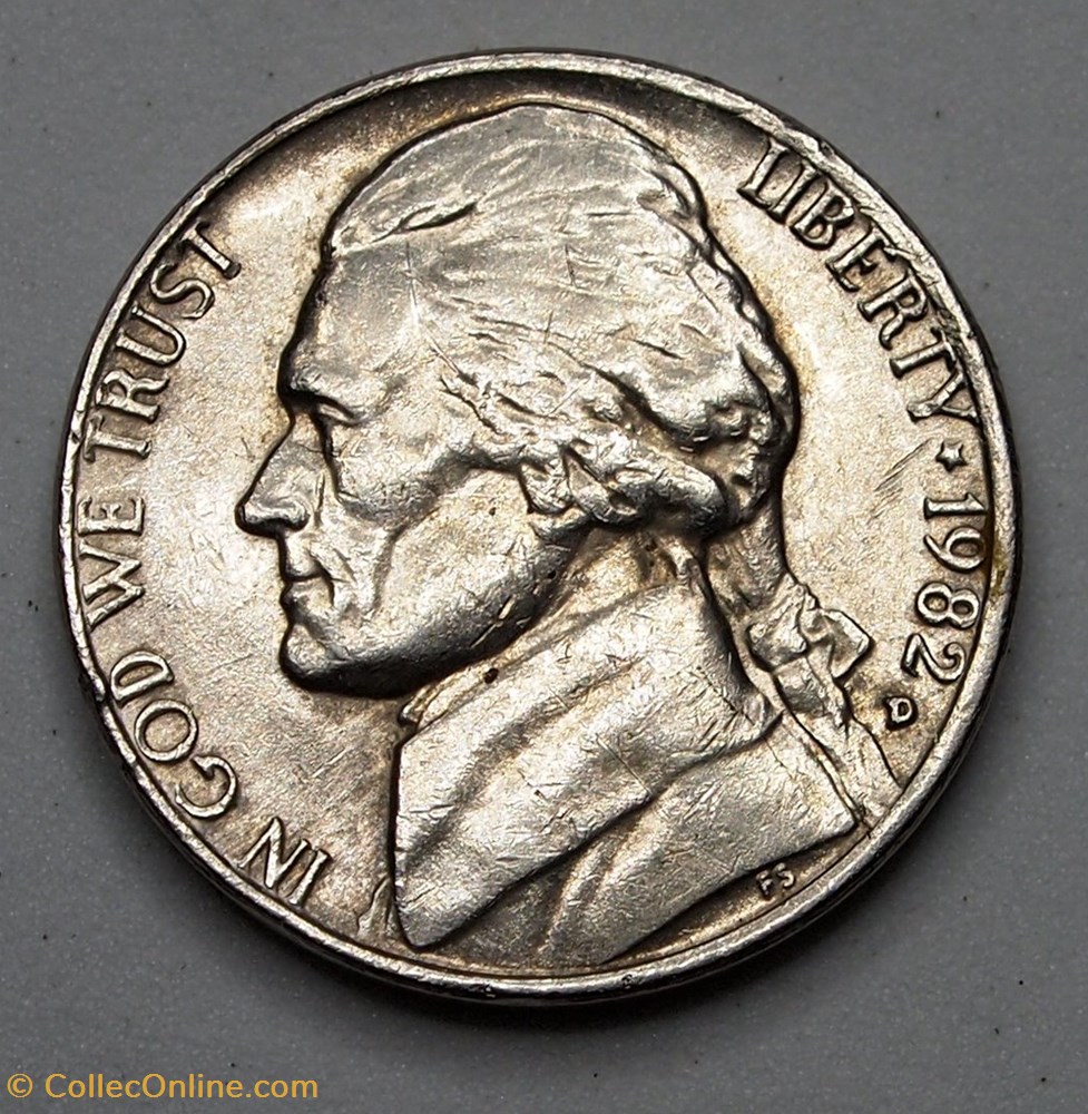 5 cents - 1982 D monnaie monde etat uni 5 cents 1982 d
