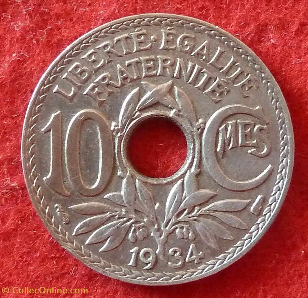 Lindauer - 10 Centimes - 1934 monnaies monde france lindauer 10 centimes 1934