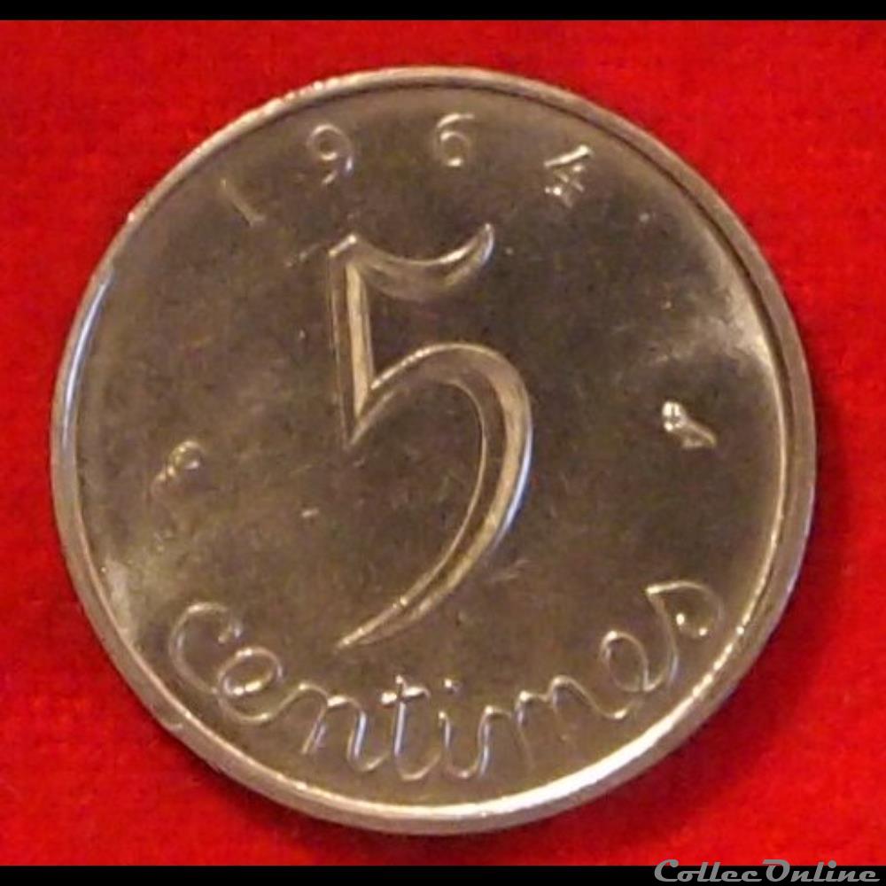 5 Centimes - Epi - 1964 monnaies monde france 5 centimes epi 1964