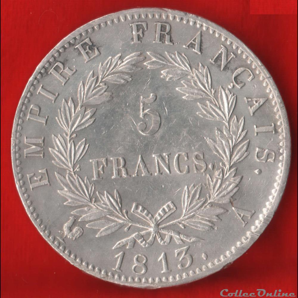 5 Francs - 1813 - Paris monnaies monde france 5 francs 1813 paris