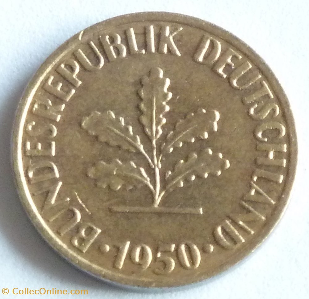 10 Pfennig - 1950 J monnaies monde allemagne 10 pfennig 1950 j