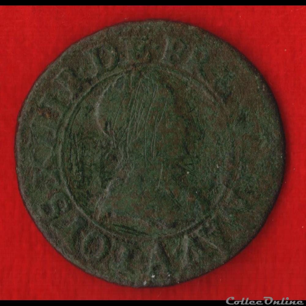 monnaies europe medievale france royales double tournois 1616 paris