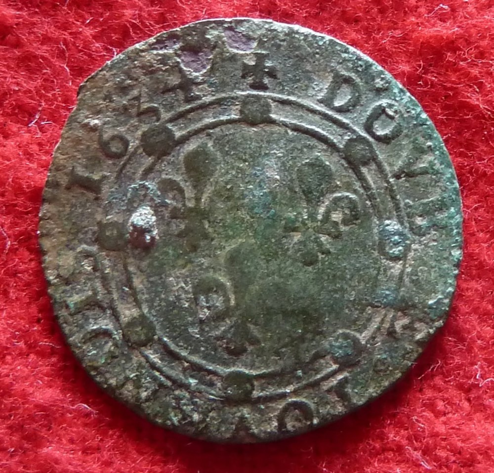 monnaies europe medievale france feodales principaute arches charleville 1634 double tournois