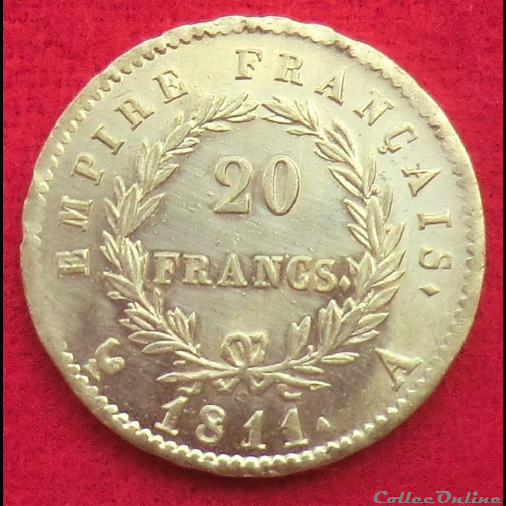 20 Francs or - 1811 - Paris monnaies monde france 20 francs or 1811 paris