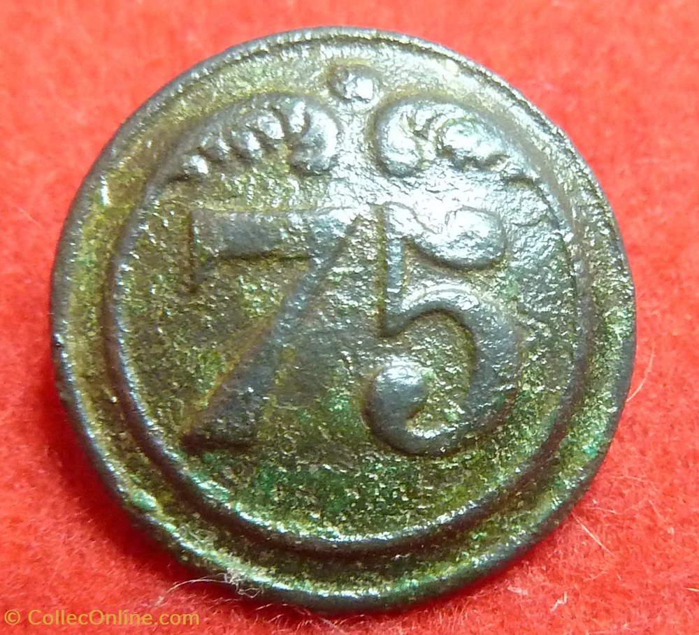 75 ème Infanterie de Ligne - 1844/1871 vetements et accessoires boutons militaires 75 eme infanterie de ligne 1844 1871