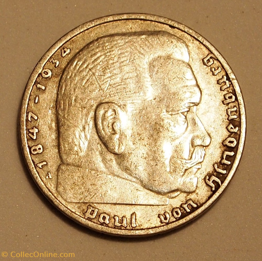 monnaies monde allemagne 2 mark 1937 a