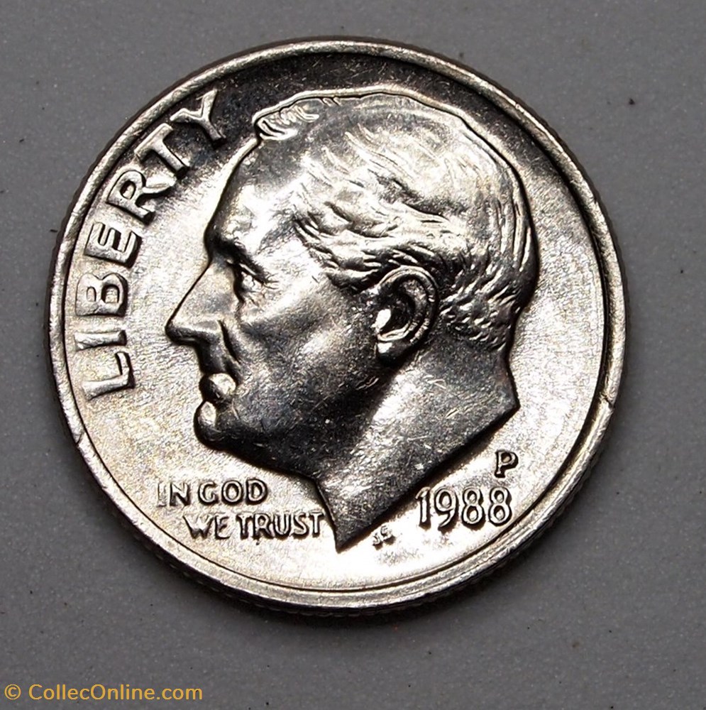monnaie monde etat uni 1 dime 10 cents 1988 p
