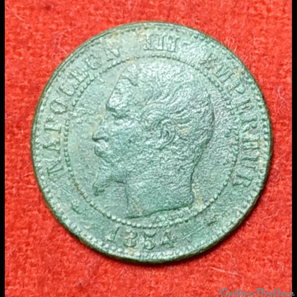 Napoléon III - 2 Centimes - 1854 - Paris monnaies monde france napoleon iii 2 centimes 1854 paris