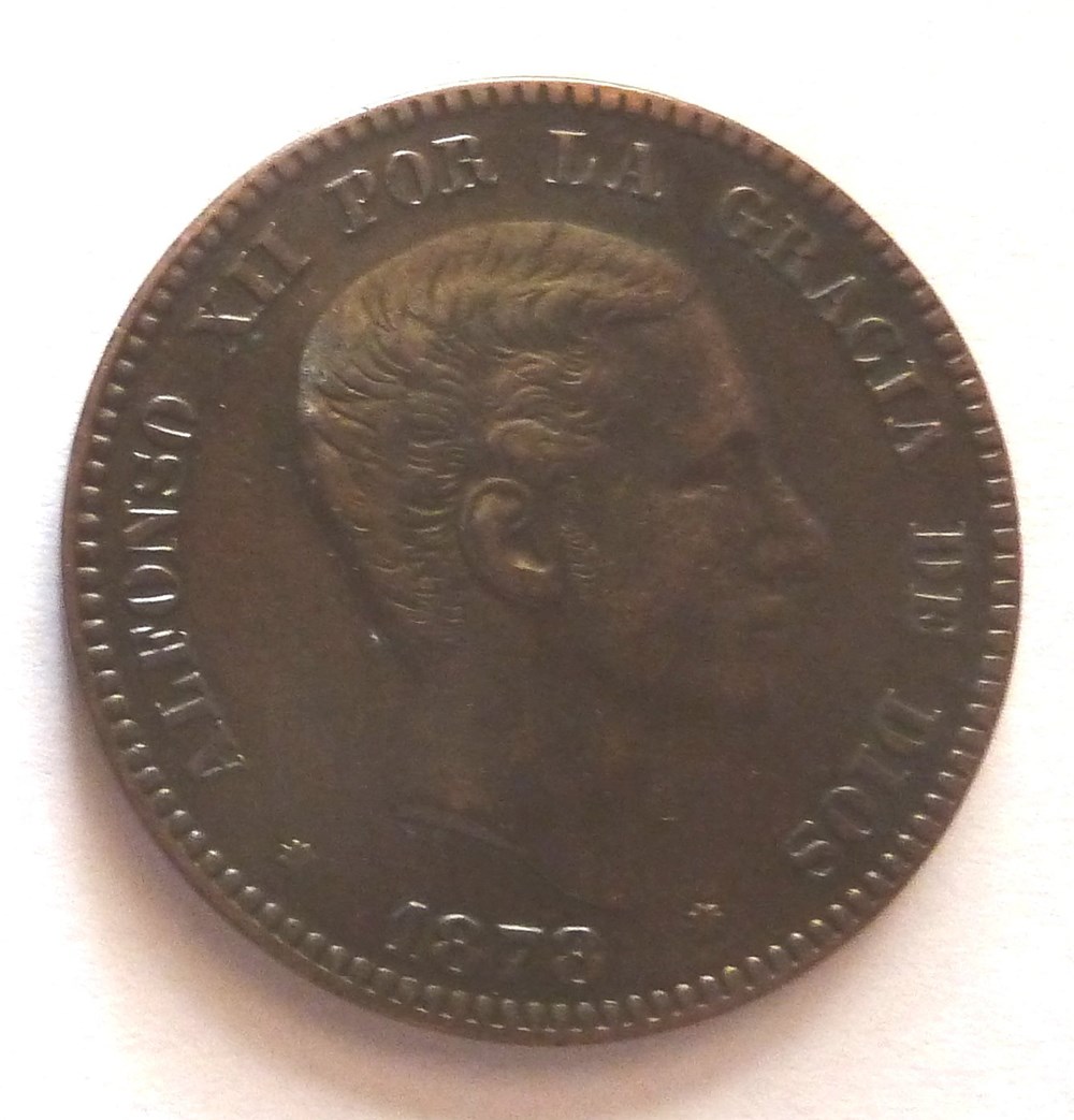 10 Centimos - 1878 monnaies monde espagne 10 centimos 1878