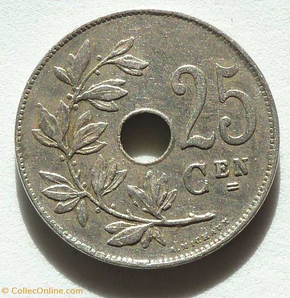 25 Centimes - 1926 monnaies monde belgique 25 centimes 1926