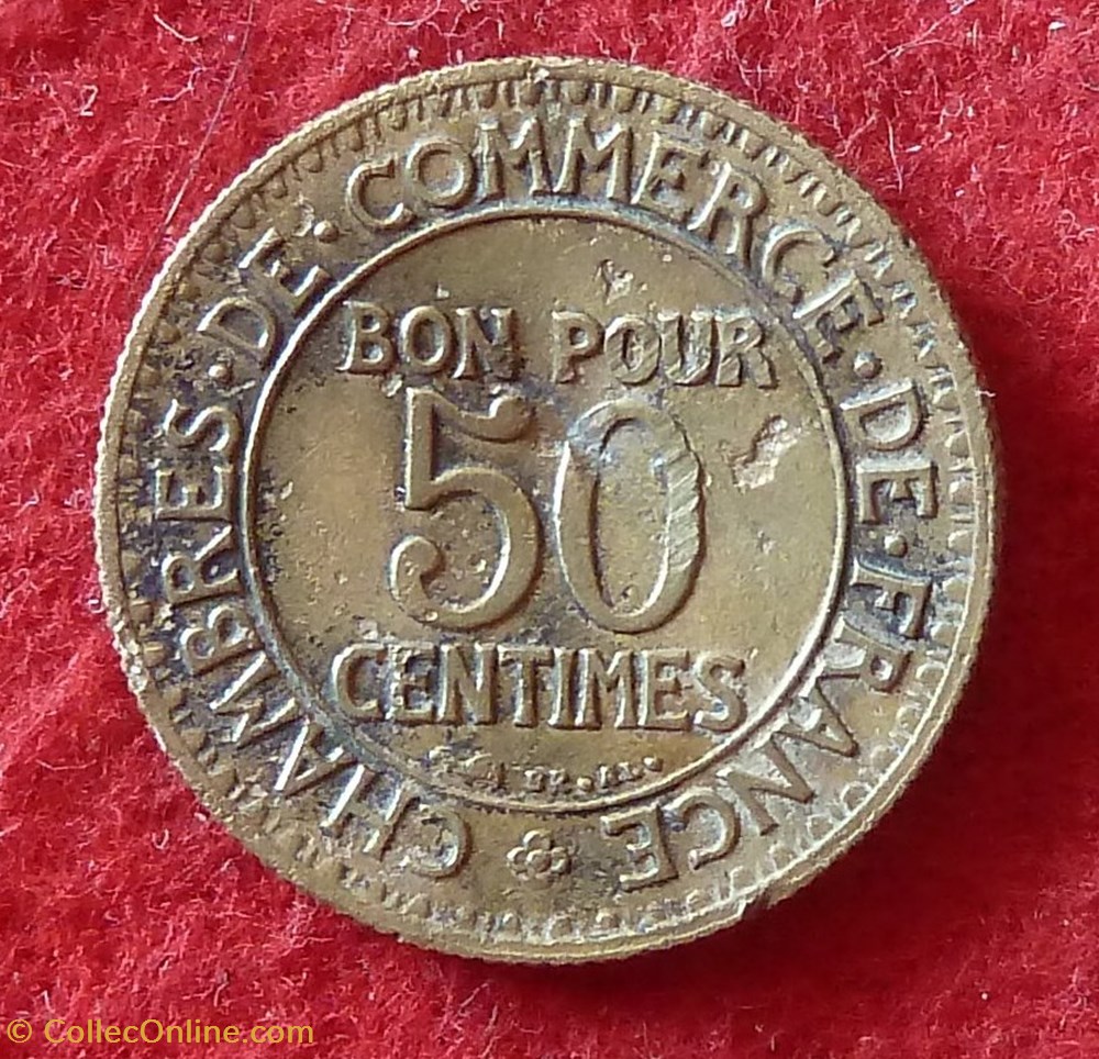 Chambres de Commerce - 50 Centimes - 1921 monnaies monde france chambres de commerce 50 centimes 1921