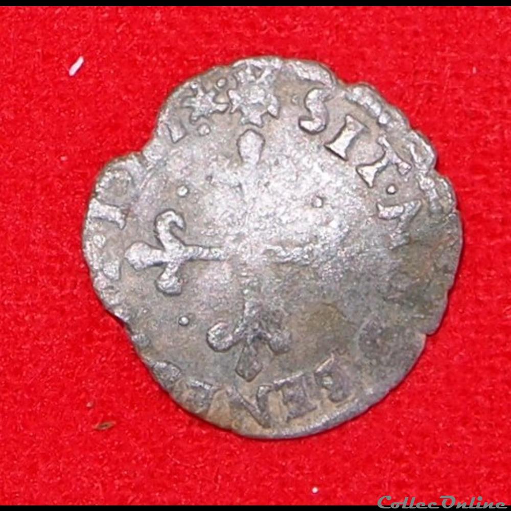 Liard du Dauphiné - 1577 - Grenoble monnaies europe medievale france royales liard du dauphine 1577 grenoble