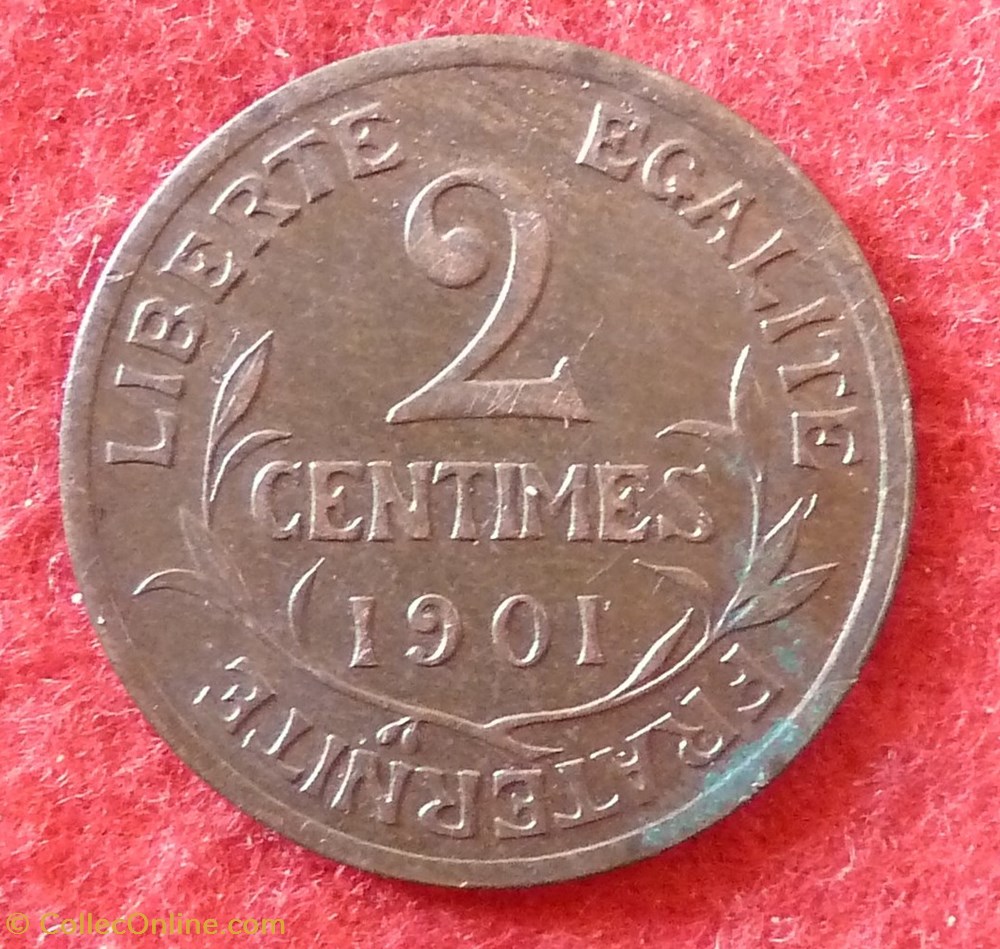 monnaies monde france dupuis 2 centimes 1901