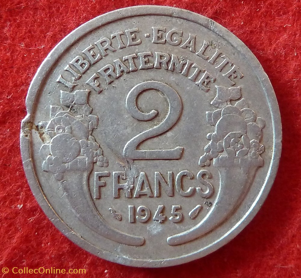 Morlon - 2 Francs - 1945 - Coins - World - France - Etat Français