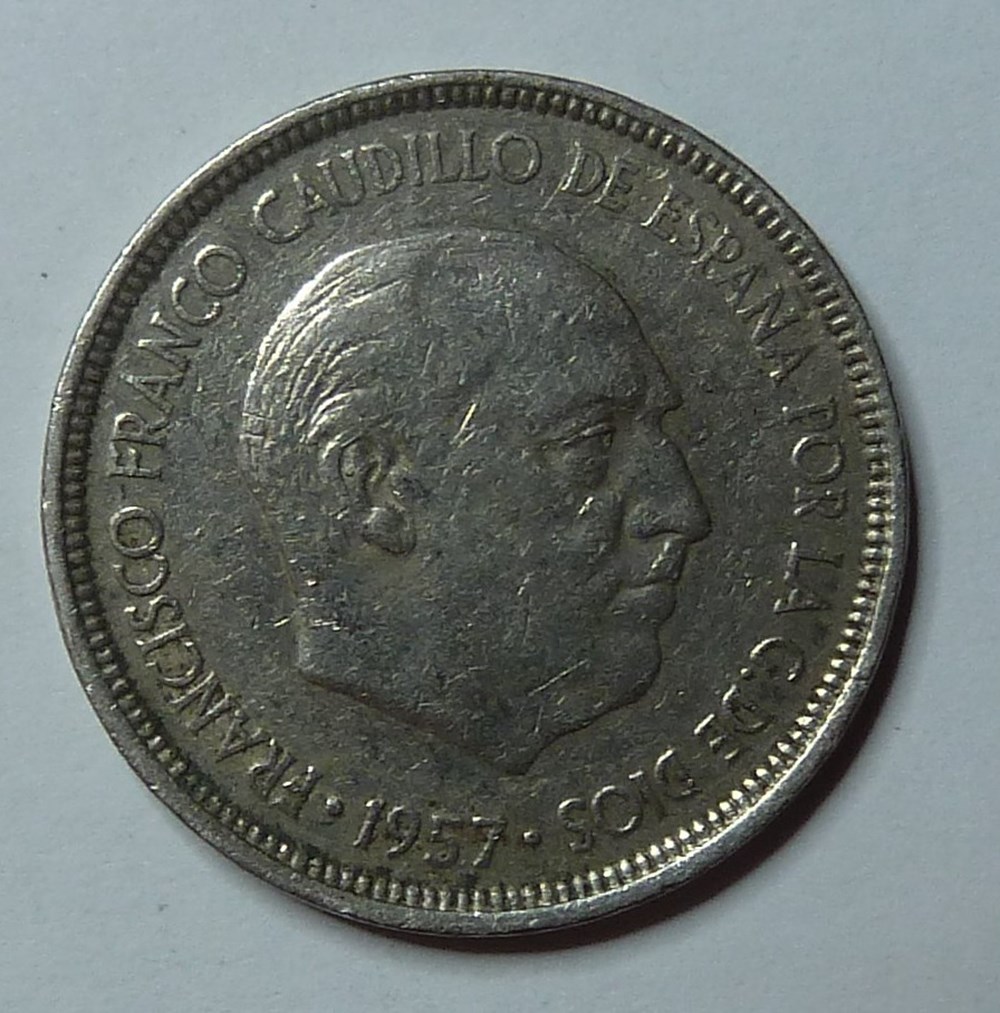 5 Pesetas - 1967 monnaies monde espagne 5 pesetas 1967