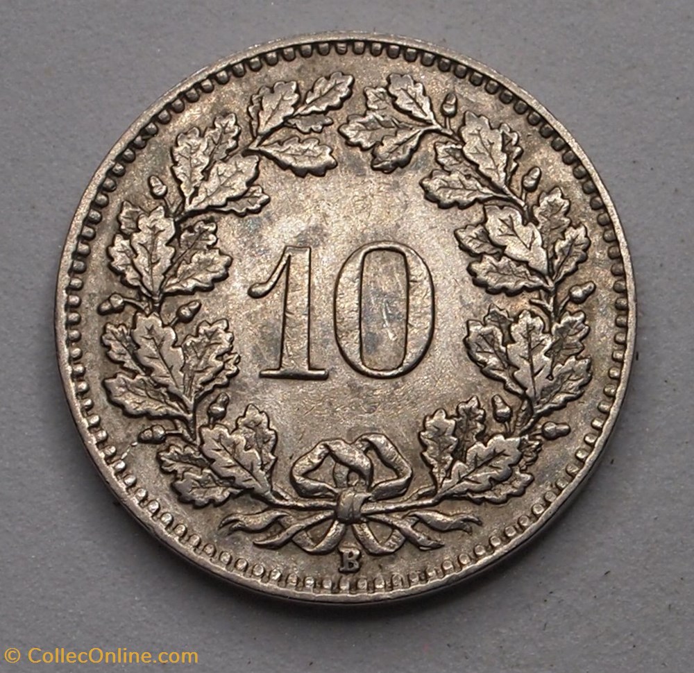 10 Centimes - 1928 B monnaie monde suisse 10 centimes 1928 b
