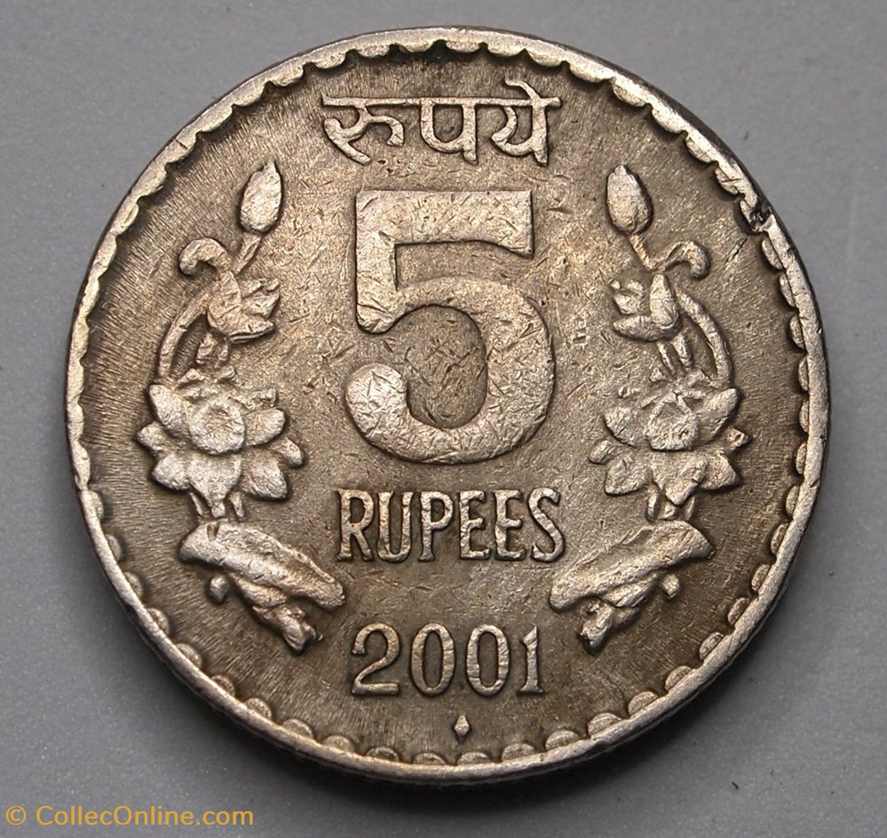 5 Roupies - 2001 monnaie monde inde 5 roupies 2001