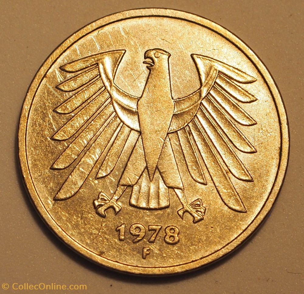 5 Mark - 1978 F monnaies monde allemagne 5 mark 1978 f