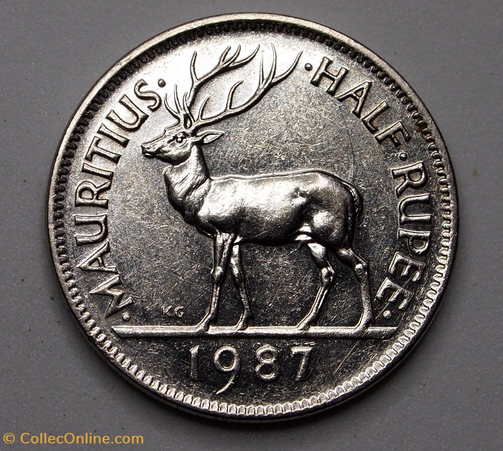 1/2 Roupie - 1987 monnaie monde maurice 1 2 roupie 1987