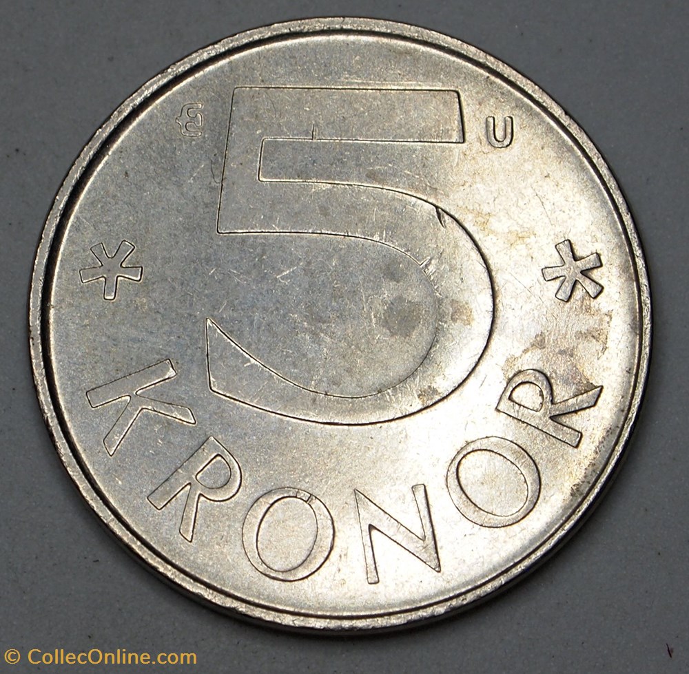 5 Kronor - 1981 U monnaies monde suede 5 kronor 1981 u