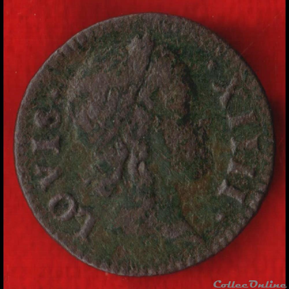 monnaies europe medievale france royales denier tournois 1648 paris