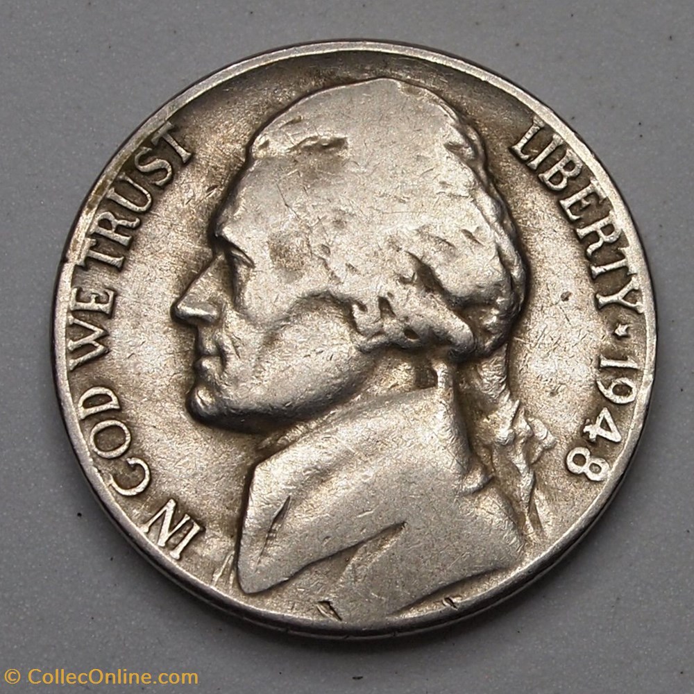 5 Cents 1948 Coins World United States Nickel Five cents 5-cents-1948-coins-world-united-states-nickel-five-cents