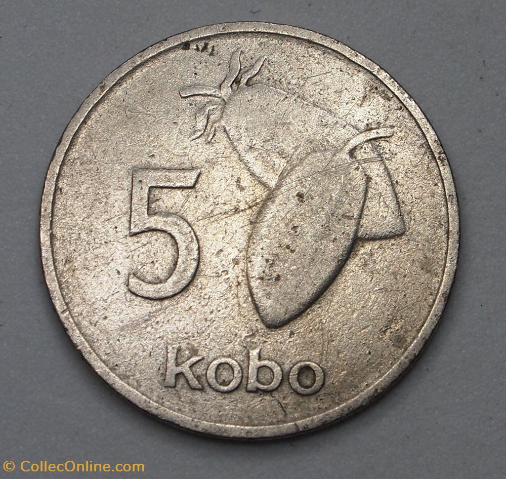 5 Kobo - 1973 monnaies monde nigeria 5 kobo 1973