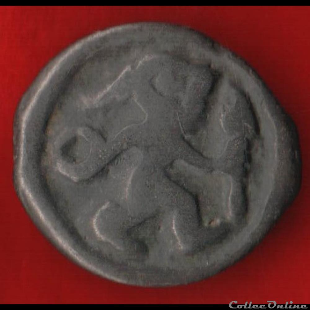 Rèmes - Potin au guerrier courant monnaies antiques celtes remes potin au guerrier courant