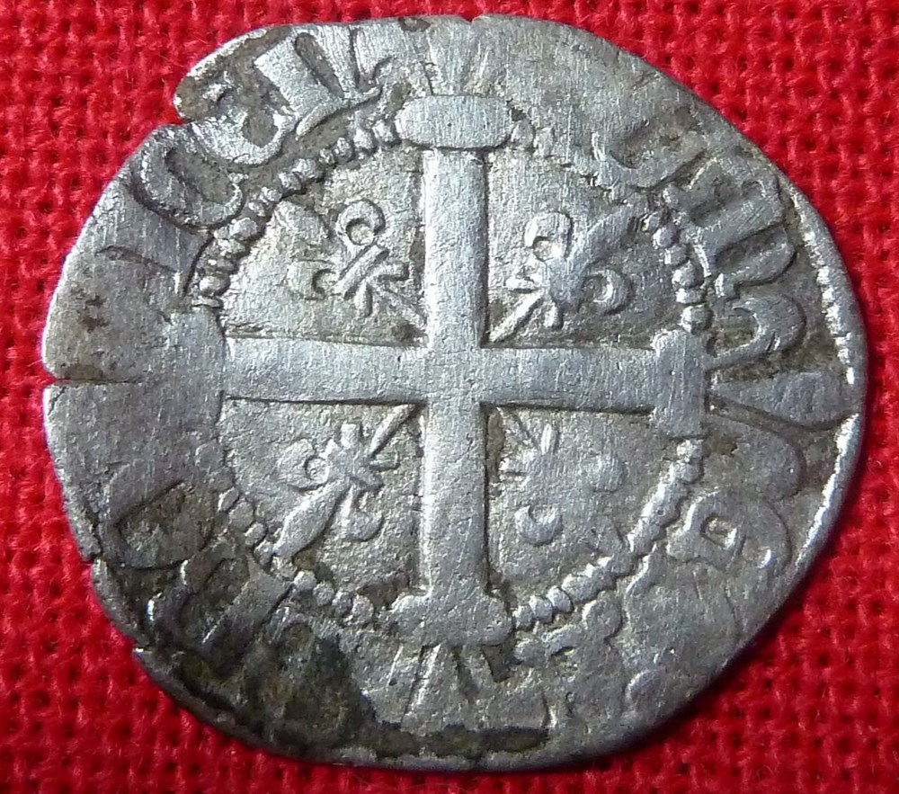 Comté d’Évreux - 1332-1387 - Sol Coronat monnaies europe medievale france feodales comte d evreux 1332 1387 sol coronat