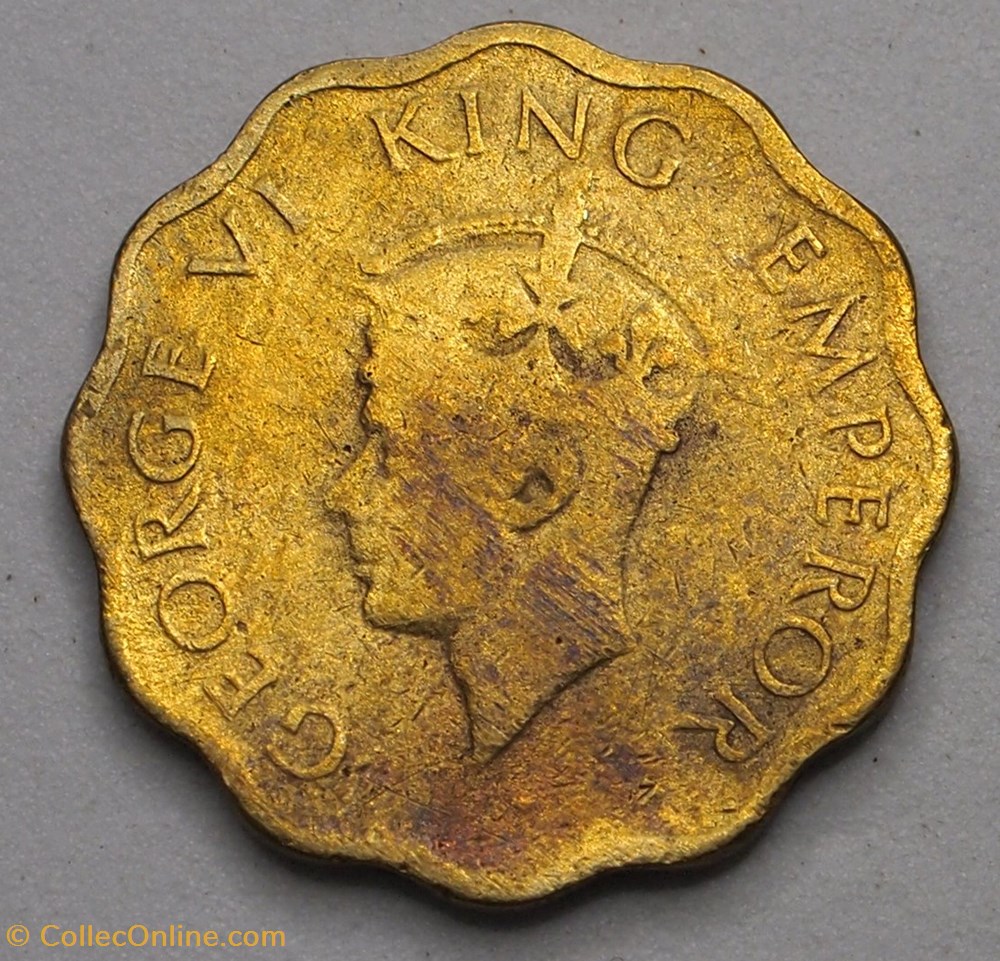 1 Anna - 1943 monnaie monde inde 1 anna 1943