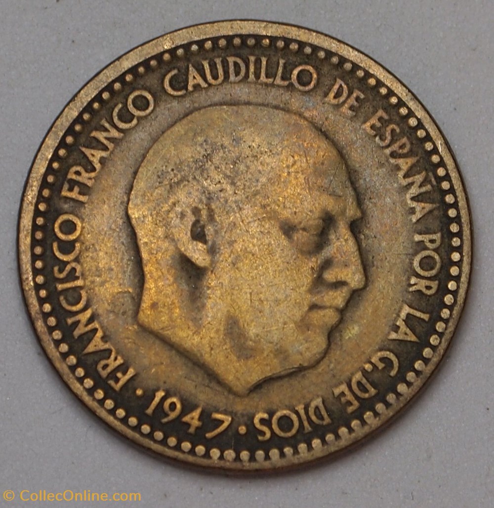1 Peseta - 1949 monnaies monde espagne 1 peseta 1949