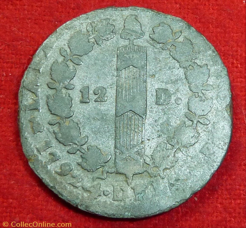 monnaies europe medievale a france royales 12 deniers 1792