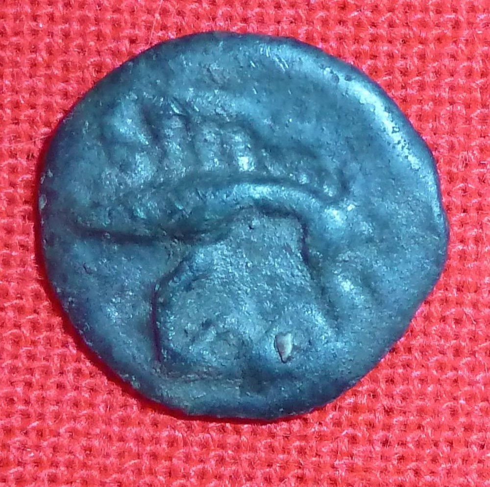 Rèmes - Potin à la tête d’indien monnaies antiques celtes remes potin a la tete d indien