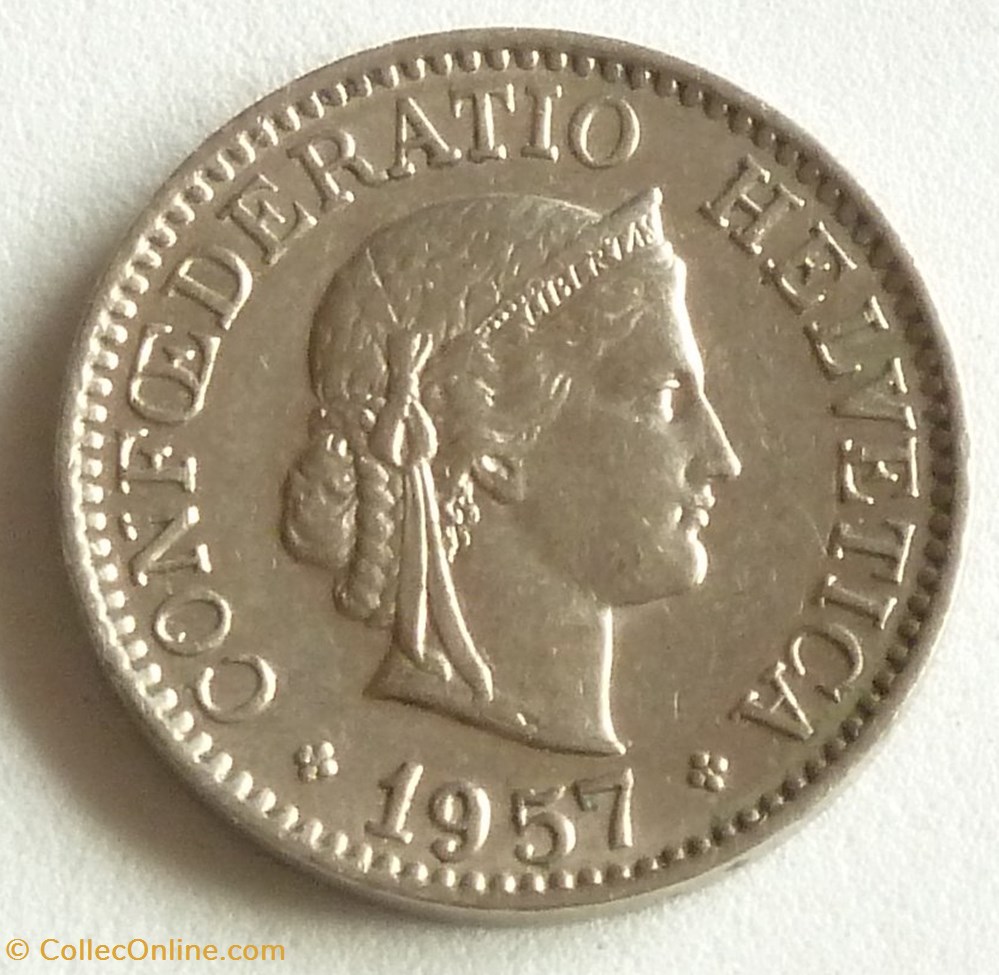 monnaies monde suisse 10 centimes 1957 b