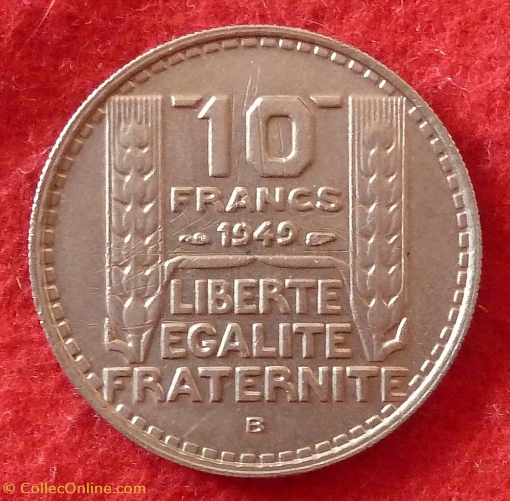 Turin - 10 Francs - 1949 B monnaies monde france turin 10 francs 1949 b